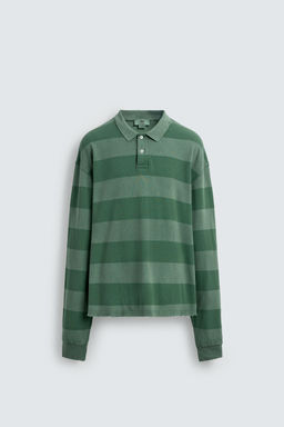 WASHED STRIPED PIQU_ POLO SHIRT - Zara фото 13