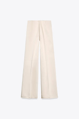 HIGH-WAIST SATIN TROUSERS - Zara фото 6