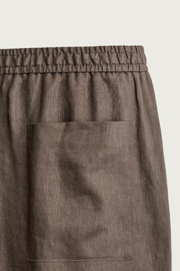 PANTAL?N RELAXED FIT 100% LINO / Marr?n / Topo - Zara фото 14