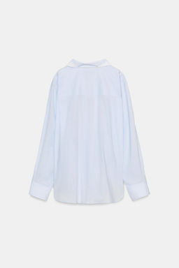 CAMISA OVERSIZE RAYAS MANGA MURCI?LAGO / Azul / Blanco - Zara фото 5