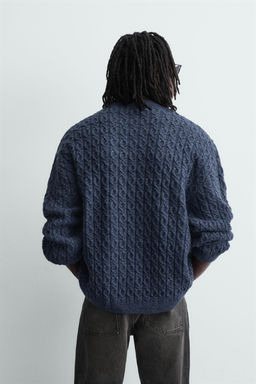 CABLE KNIT TEXTURED JUMPER - Zara фото 3