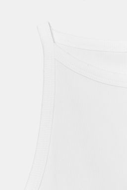 FADED-EFFECT RIBBED HALTER TOP - Zara фото 3