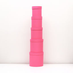 Набор круглых коробок 5в1 «Краски», розовый, 25×25×25 - 19×19×19 см