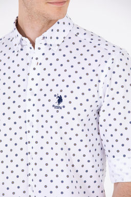 Мужская белая рубашка с длинным рукавом - U.s. polo assn фото 7