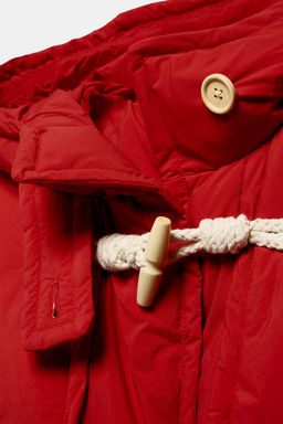 FEATHER DOWN JACKET WITH HOOD AND FIREMAN CLASPS - Zara фото 4