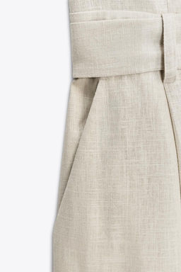 HALTER NECK JUMPSUIT WITH LINEN BLEND - Zara фото 6