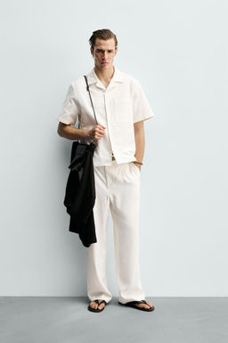 CAMISA BOXY FIT ESTRUCTURA / Blanco