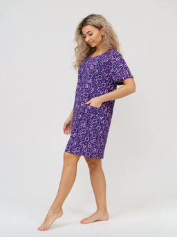 891 Футболка -Туника "Фиолетовый"