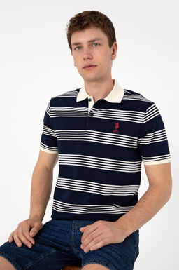 Erkek Regular Fit Polo Yaka Lacivert Ti__rt Sepette S_rpriz _ndirim