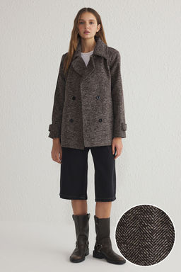 Trendyolmilla Kahverengi Oversize Genis Kesim K?rc?ll? Kase Kaban TWOAW24KB00176