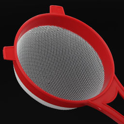 Сито пластмассовое Колорит д8,5см, h4,7см, с ручкой, 2 держателя, цвета в ассортименте: зеленый, красный, синий, желтый (18,5х8,5х4,7см) (Китай) - Домашняя мода фото 3