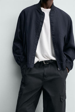 CAZADORA BOMBER 100% LINO / Marino - Zara фото 6