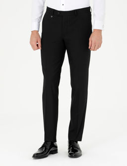 Siyah Slim Fit Kuma_ Pantolon