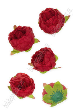 Головки цветов "Пион" 9 см (5 шт) SF-7874, красный