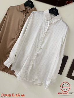 Рубашка нарядная оверсайз со стразами - Bruno фото 8