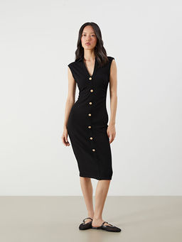 Dokulu B?zg?l? G?mlek Elbise