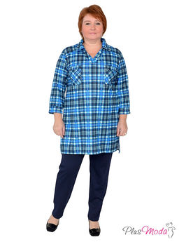 Рубашка Модель №386 размеры 44-80 - Plusmoda фото 3