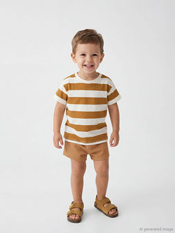 Bisiklet Yaka Erkek Bebek Ti??rt ve ?ort