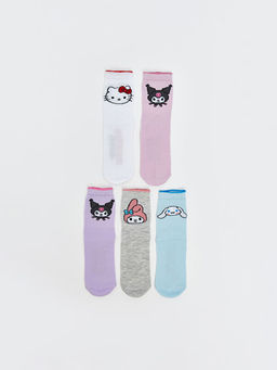 Hello Kitty ve Arkada?lar? Desenli K?z ?ocuk Soket ?orap 5li