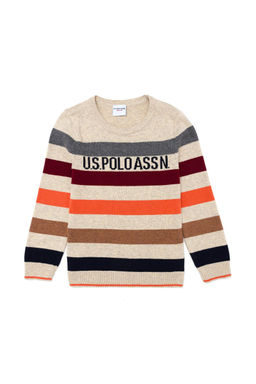 Свитер U.S. Polo Assn для мальчиков из хлопка меланж  фото 6