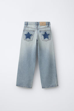 WIDE-LEG JEANS WITH STUDS - Zara фото 6