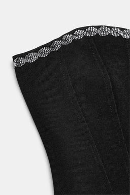 TOP CORSETERO STRETCH BRILLOS / Negro - Zara фото 6
