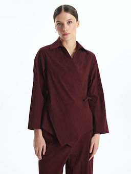 Kruvaze Yaka Gofre Oversize Kad?n Kimono