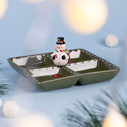 МЕНАЖНИЦА 4 СЕКЦИИ КОЛЛЕКЦИЯ CHRISTMAS GIFT 19*19*9,5 СМ