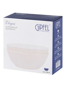 43462 GIPFEL Набор салатников ELEGIA 300 мл (2 шт.). Материал: костяной фарфор. Цвет: белый.