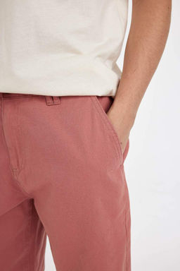 Габардин-бермуды обычного кроя, прямые брючины - Defacto фото 5