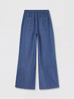 Beli Lastikli Wideleg Kad?n Jean Pantolon