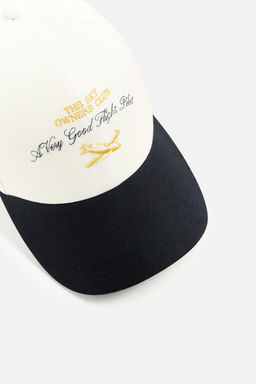 CAP WITH CONTRAST EMBROIDERY - Zara фото 3