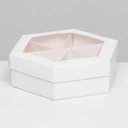 Цена за 5 шт. Менажница белая, 18,5 х 18,5 х 5,5 см