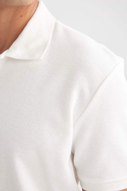 Новая футболка-поло стандартного кроя с короткими рукавами - Defacto фото 5