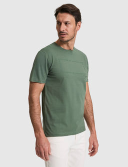 Haki Regular Fit %100 Pamuk Bisiklet Yaka Ti__rt
