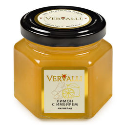 Мармелад Лимон с имбирем ТМ VERVALLI в банке 120 гр