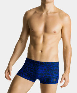 ATLANTIC KMS-316 Купальные шорты Prints темно-синий + голубой