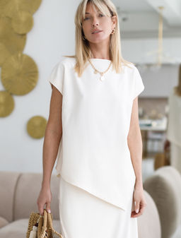 VILATTE / Ассиметричный топ из плотного лиоцелла