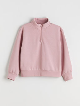 Dik Yaka K?z ?ocuk Sweatshirt