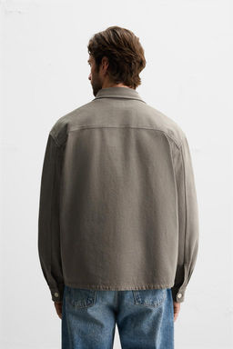 BOXY FIT DENIM OVERSHIRT - Zara фото 4