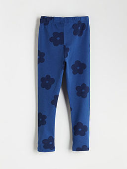 ?i?ek Desenli Fitilli K?z ?ocuk Tayt