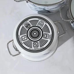 ЭМ_Набор 3 пр.Белый мрамор-1-Элит (1,9л*2,5л*3,7л) (белая) Россия