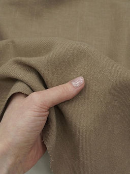 Конопля с хлопком-диагональ цв.Св.кофейный, ш.1.4м, конопля-80%, хлопок-20%, 246гр/м.кв - Купава фото 10