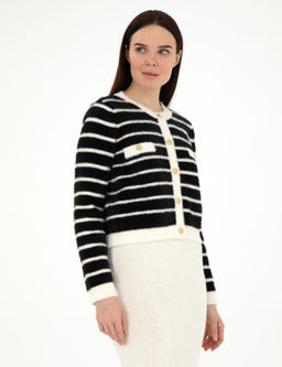 Siyah Crop Top Triko H_rka