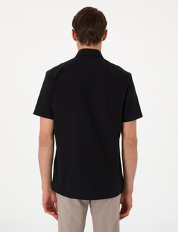 Siyah Basic Regular Fit K_sa Kollu Cepli G_mlek - Pierre cardin фото 5