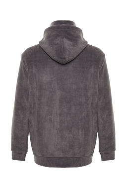 TRENDYOL MAN Premium Antrasit Oversize/Normal Kesim Bask?l? Anti-pilling Polar Sweatshirt TMNAW24SW00122 - Trendyolmilla фото 16