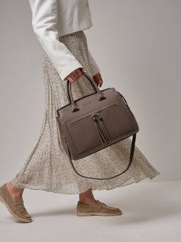 Сумка саквояж Schatz 40768 тауп