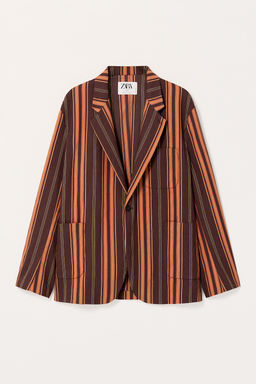 LIMITED EDITION STRIPED SUIT BLAZER - Zara фото 4