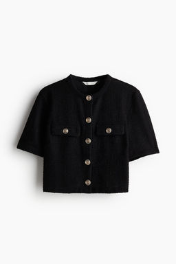 Cardigan de manga corta en boucle - H&m фото 4