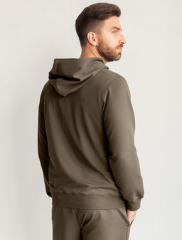 Худи из эластичного футера-двухнитки с принтом